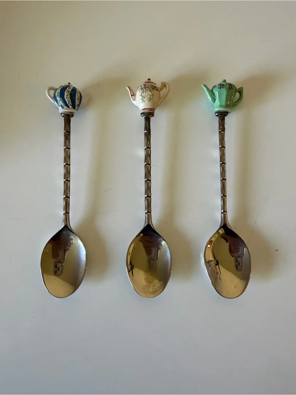 Decorative Teapot Handle Stainless Steel Tea Spoon Set